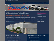 Tablet Screenshot of metro-pro.com